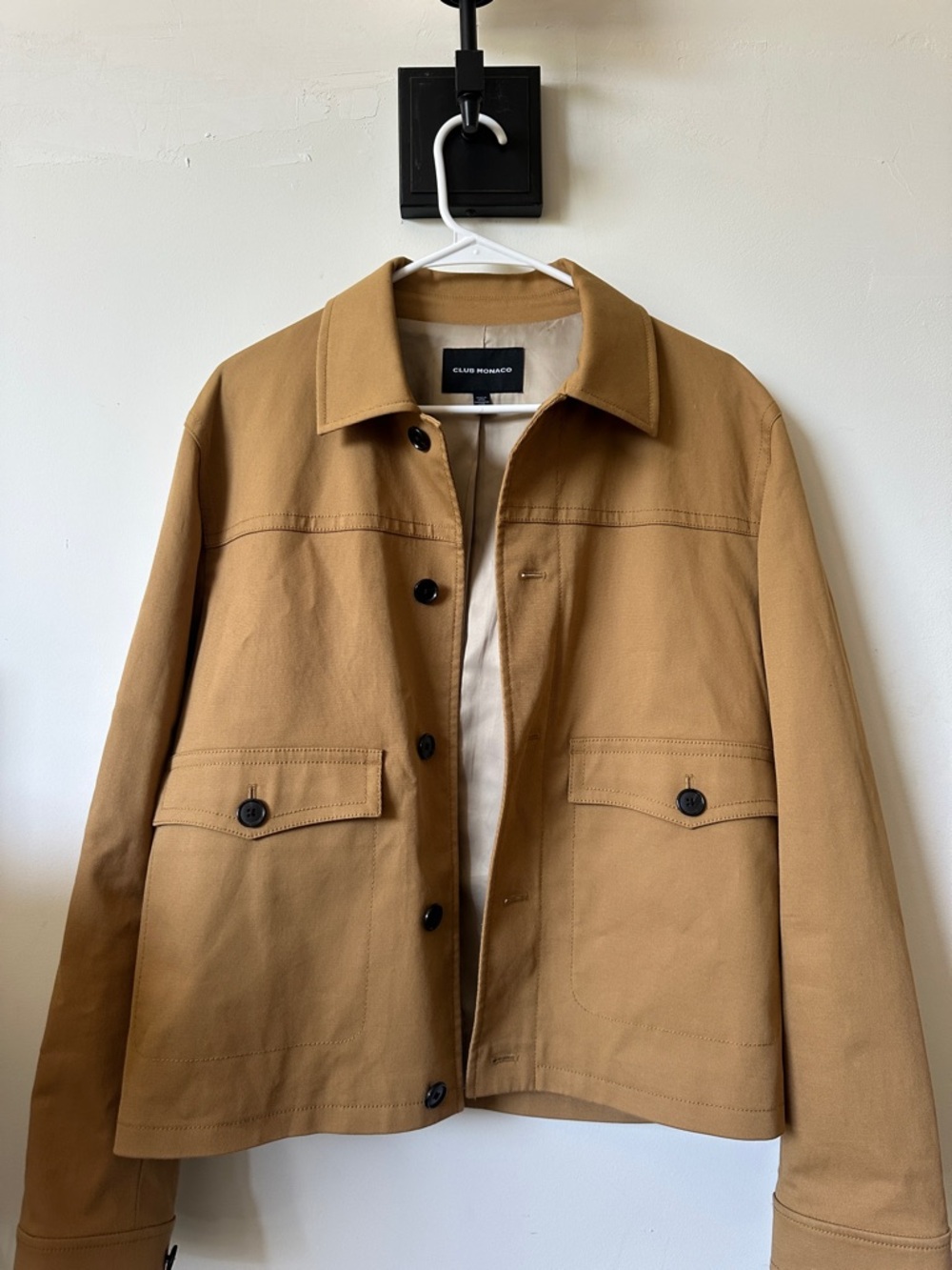 Club Monaco Men's Camel/Tan Cotton Shirt Jacket